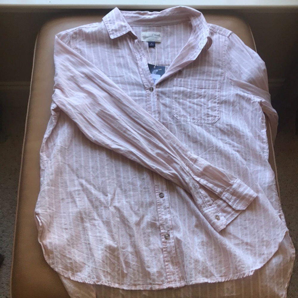 Pink and White Button up